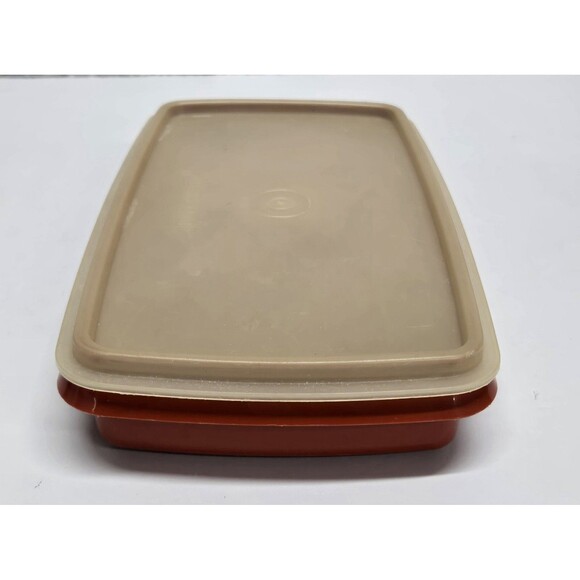 Tupperware Deli Meat Coldcut Storage Container Paprika with Lid Set of 2 - Picture 6 of 13